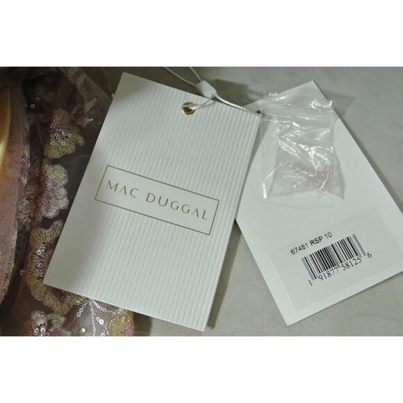 NWT, Mac Duggal Embroidered Floral Modified A-Line Gown Size 10 #LD137 - Picture 8 of 9